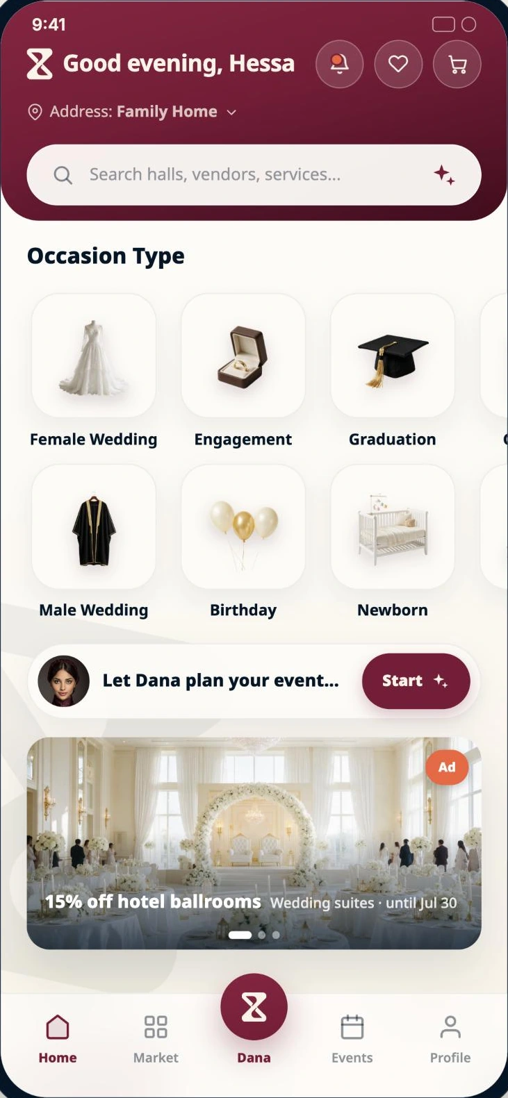App screen